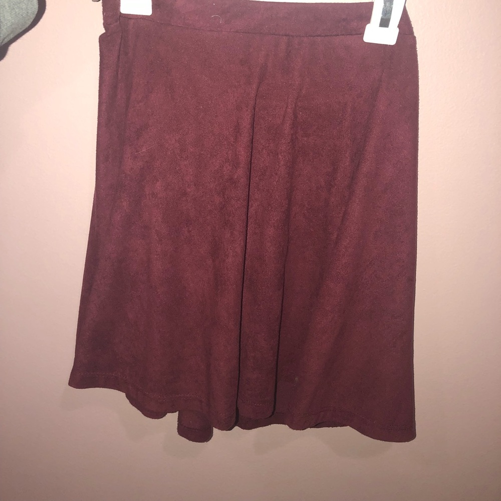 Velvet Maroon skirt